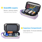 ECHSRT Large Pencil Case, Aesthetic Pen Pouch with Big Capacity, Minimalist Portable Stationery Bag with Handle for Office Organizer Aesthetic Pencil Cases
