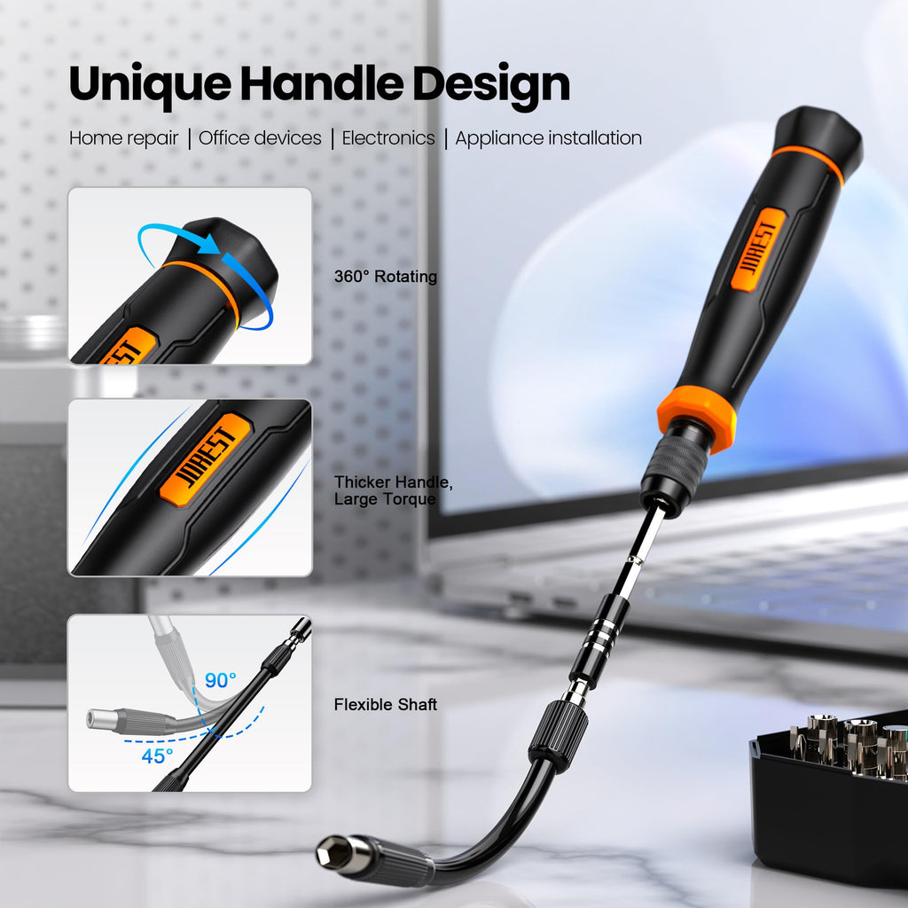 JOREST Small Precision Screwdriver Set with Torx Triwing Phillips, Mini Repair Tool Kit for Macbook, Computer, Laptop, PC, iPhone, PS5, Xbox, Switch, Glasses, Watch, Ring Doorbell, Electronics
