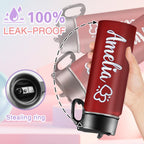 Back to School, Personalized Insulated Water Bottle for Kids 18oz Custom Name Stainless Steel Sports Water Bottles with Straw Lid Gifts for girls Boys woman man School Sports