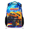 Dinosaur Backpack for Kids Personalized Boys Truck Bookbag with Name - 17 Inch Toddler School Bag with Padded Straps for Preschool Kindergarten Elementary