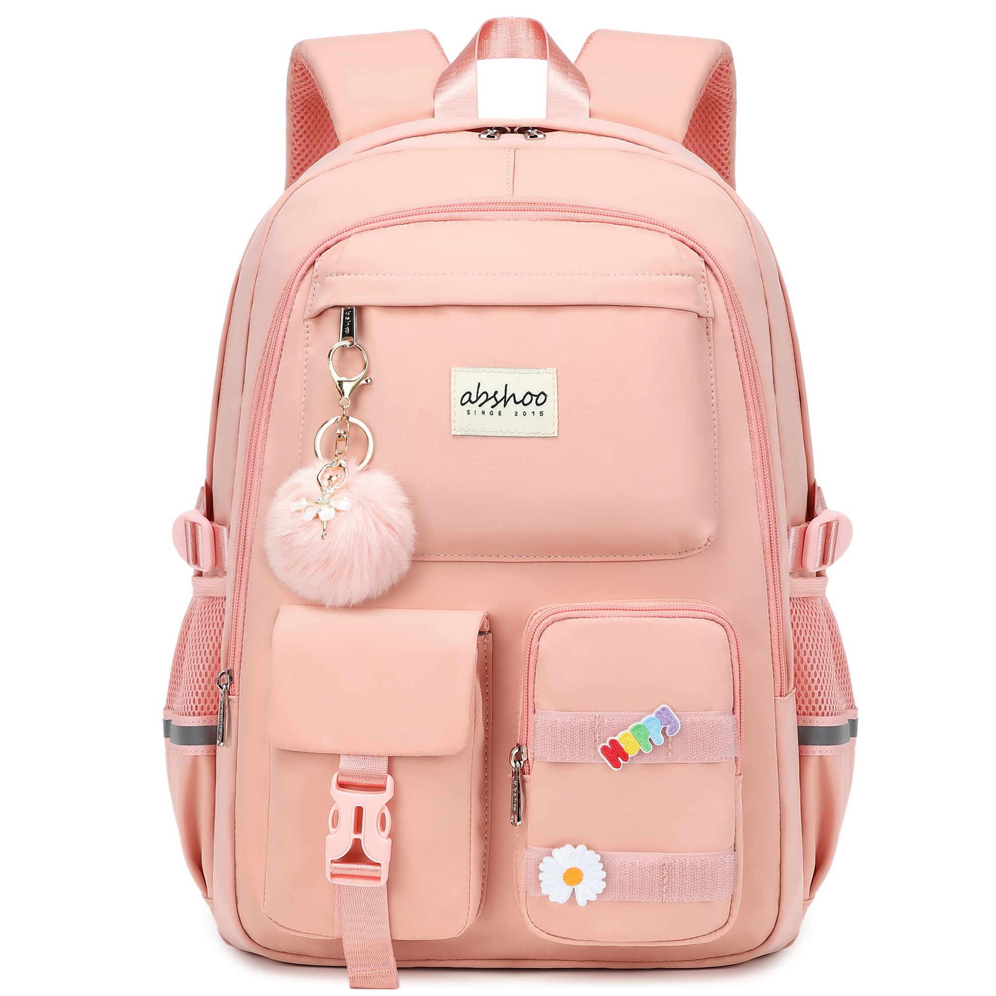 abshoo Big Student Laptop Backpack For College Women Middle High School Teen Girls Bookbag Travel Daypack (Black) | For College