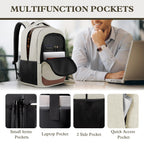Travel Laptop Backpack 17 Inch, Sturdy Professional Travel Backpack for Men Women with LifetimeWarranty, Airline Approved Big Large Business Work College Computer Backpack, Black