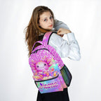 Unicorn Backpack for Girls Custom School Bookbag with Name - Personalized Toddler Schoolbag with Rainbow for Preschool Kindergarten Elementary (17 Inch)
