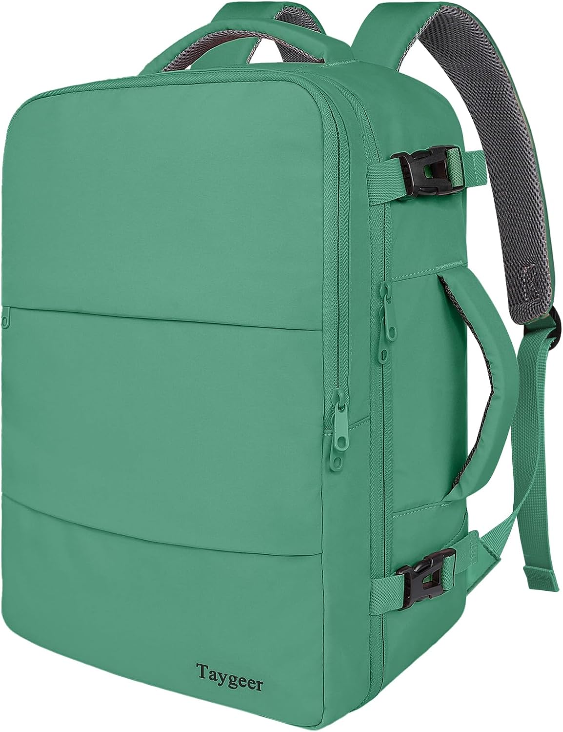 Taygeer Travel Laptop Backpack for Men Women, Airplane Approved Travel Backpack Suitcase with Water Bottle Pocket, Lightweight College 35l Luggage Bag 15.6inch Laptop Mochila Gifts for Business,Black