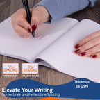 4 Pack - EPI Marble Hardcover Wide Ruled Composition Notebook | 200 Pages (100 Sheets), 9.75 x 7.5 in, Sturdy Sewn Binding | School, Office, Journaling, Notes