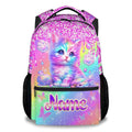 Unicorn Backpack for Girls Custom School Bookbag with Name - Personalized Toddler Schoolbag with Rainbow for Preschool Kindergarten Elementary (17 Inch)