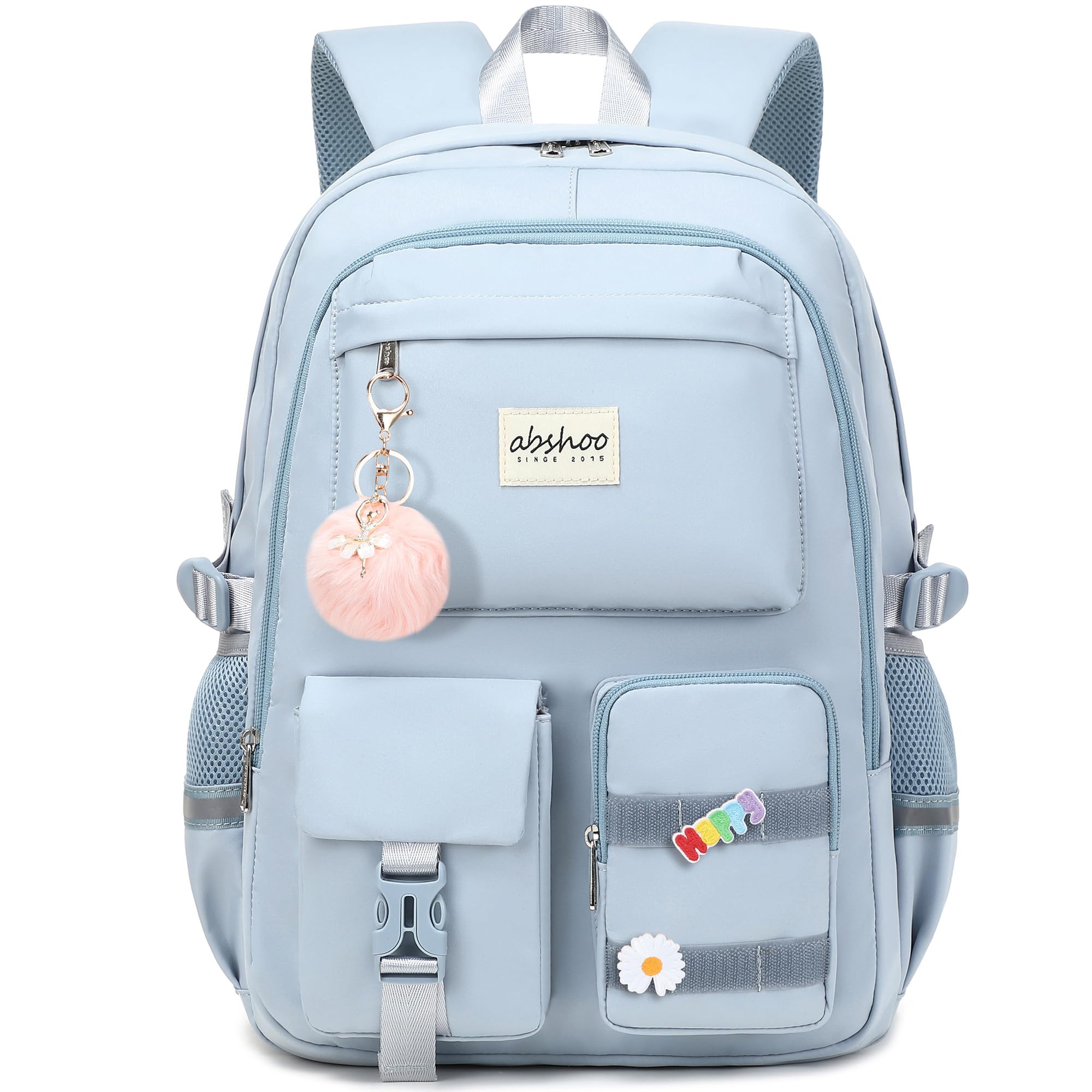 abshoo Big Student Laptop Backpack For College Women Middle High School Teen Girls Bookbag Travel Daypack (Black) | For College