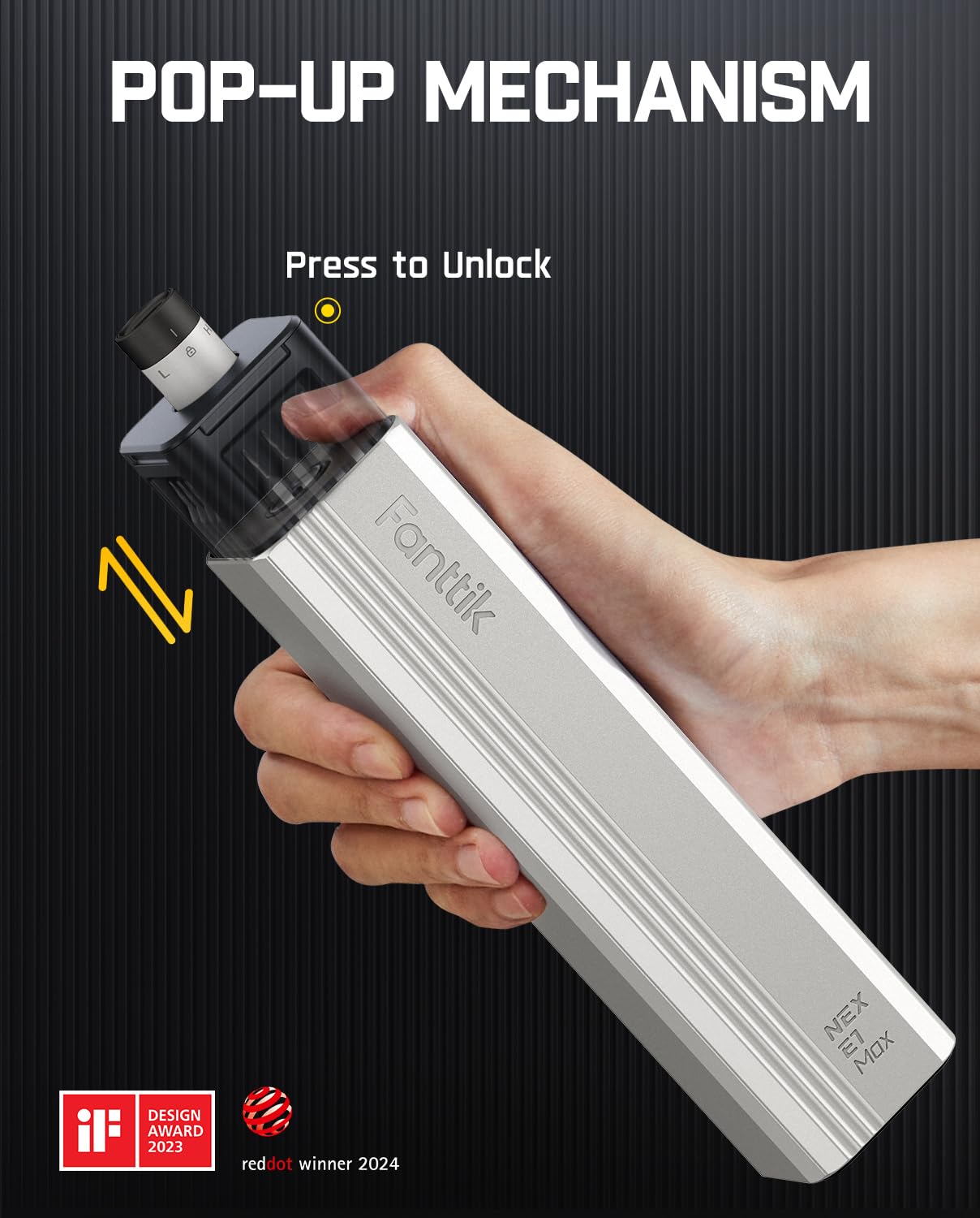 Fanttik E1 Max Electric Screwdriver, Mini Screwdriver Set, 50 Magnetic Bits, Pop-up Magnetic Storage, 0.2N.m, 5/32‘’ Precision Repair Tool Kit for Electronics Phone Camera Laptop Watch (Grey)