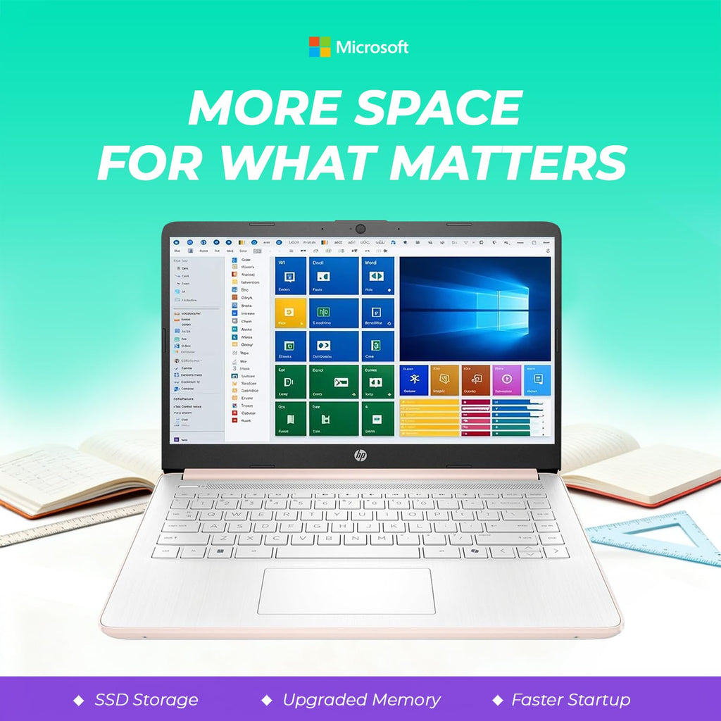 HP 14" Everyday Laptop • Copilot AI • Latest Intel 4-Core Processor • 4GB RAM • 64GB eMMC + 1TB Cloud Storage • 2026 Edition • Windows 11 • Microsoft 365 • Thin & Portable • Royal Blue