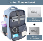 Taygeer Travel Laptop Backpack for Men Women, Airplane Approved Travel Backpack Suitcase with Water Bottle Pocket, Lightweight College 35l Luggage Bag 15.6inch Laptop Mochila Gifts for Business,Black
