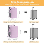 Taygeer Travel Laptop Backpack for Men Women, Airplane Approved Travel Backpack Suitcase with Water Bottle Pocket, Lightweight College 35l Luggage Bag 15.6inch Laptop Mochila Gifts for Business,Black
