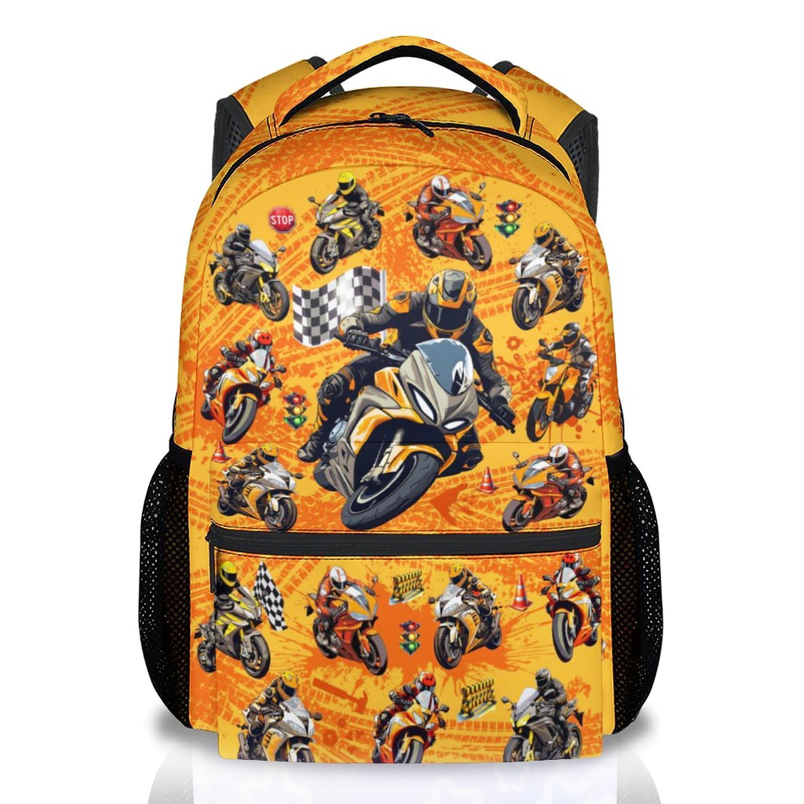 Boys Back Pack for Kids School Backpack with Airplane Print, 17 Inch Toddlers Bookbag with Padded Shoulder Straps, Lightweight Book Bag for Back to School Gifts