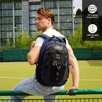 Swissdigital Design Laptop Backpack with USB Charging Port, Travel Backpack Fits 15.6 inches Computer, 31L College School Backpack for Men, Black | SD803-01