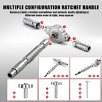VMAN Ratchet Screwdriver Set, magnetic Screwdriver sets, S2 Steel Bits, DIY Combination Flexible Shaft, Suitable for Furniture Assembly, Precision Electrical Appliance Repair, Bicycle Tools