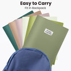 Sooez 6Pack Folders with Pockets, Pastels Colors, Heavy Duty Pocket Folder, Plastic Folders with Pockets, 2-Pocket Folder Bulk, Aesthetic File Folder, Back to School Office Filing Supplies