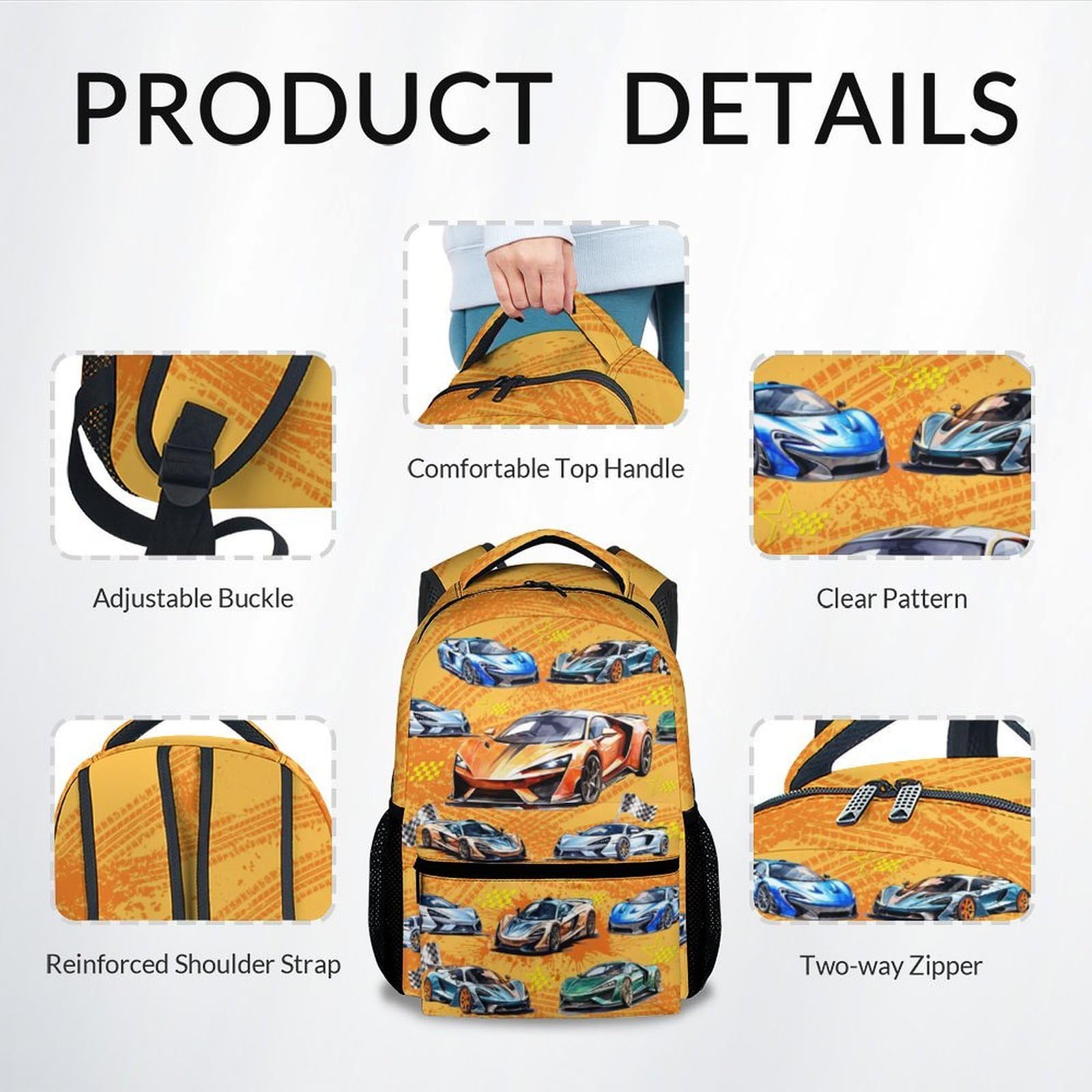 Boys Back Pack for Kids School Backpack with Airplane Print, 17 Inch Toddlers Bookbag with Padded Shoulder Straps, Lightweight Book Bag for Back to School Gifts