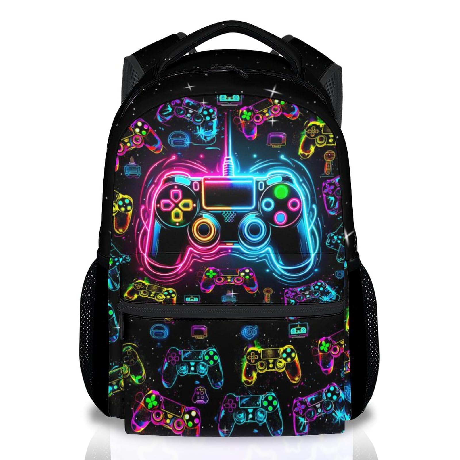 Boys Back Pack for Kids School Backpack with Airplane Print, 17 Inch Toddlers Bookbag with Padded Shoulder Straps, Lightweight Book Bag for Back to School Gifts