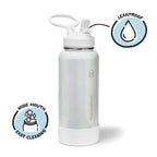 ThermoFlask Insulated Water Bottle with Straw Lid (24 oz, Purple Sunset) - Leakproof, Stainless Steel Water Bottle for Cold & Hot Drinks, Travel & Daily Hydration