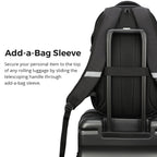 Swissdigital Design Laptop Backpack with USB Charging Port, Travel Backpack Fits 15.6 inches Computer, 31L College School Backpack for Men, Black | SD803-01