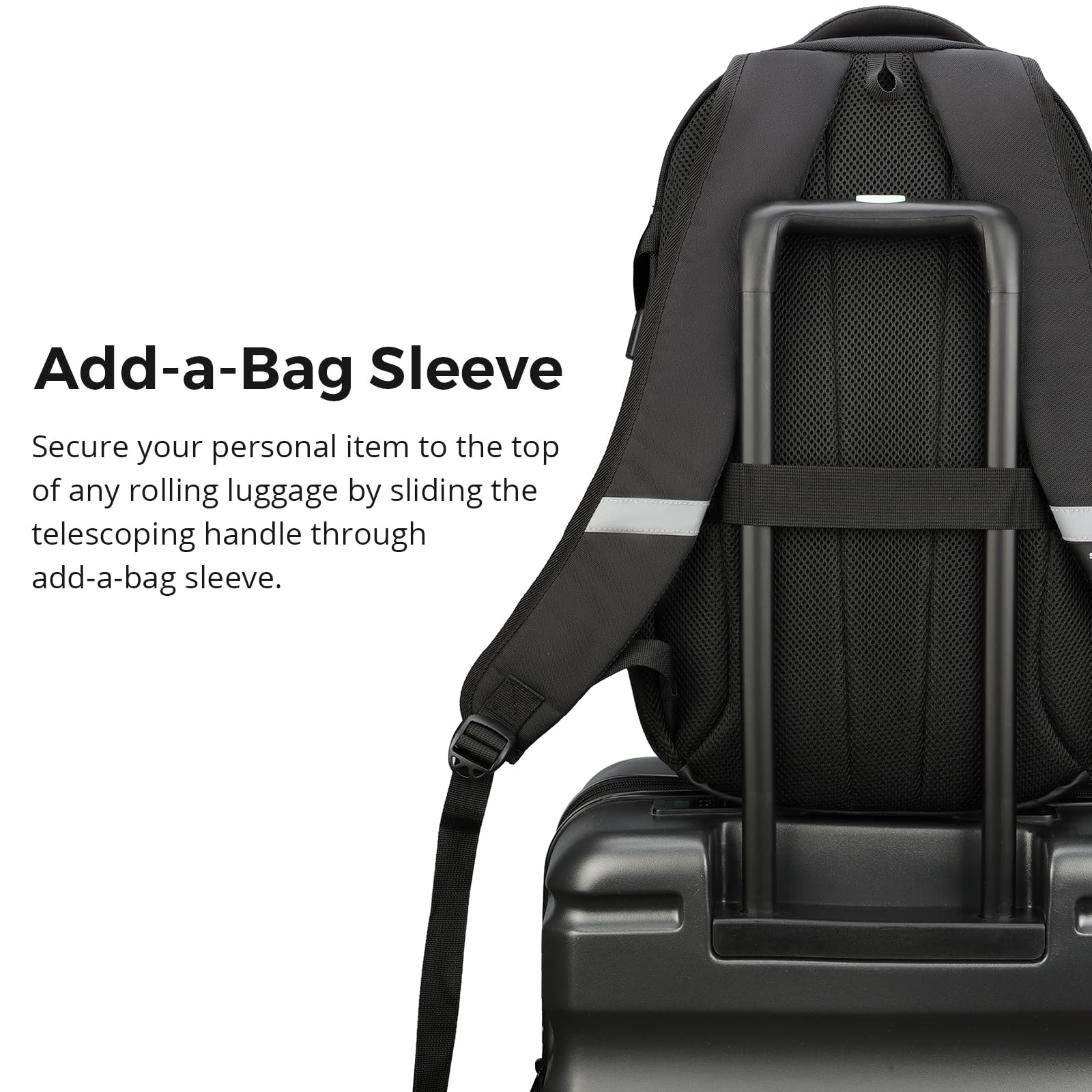 Swissdigital Design Laptop Backpack with USB Charging Port, Travel Backpack Fits 15.6 inches Computer, 31L College School Backpack for Men, Black | SD803-01