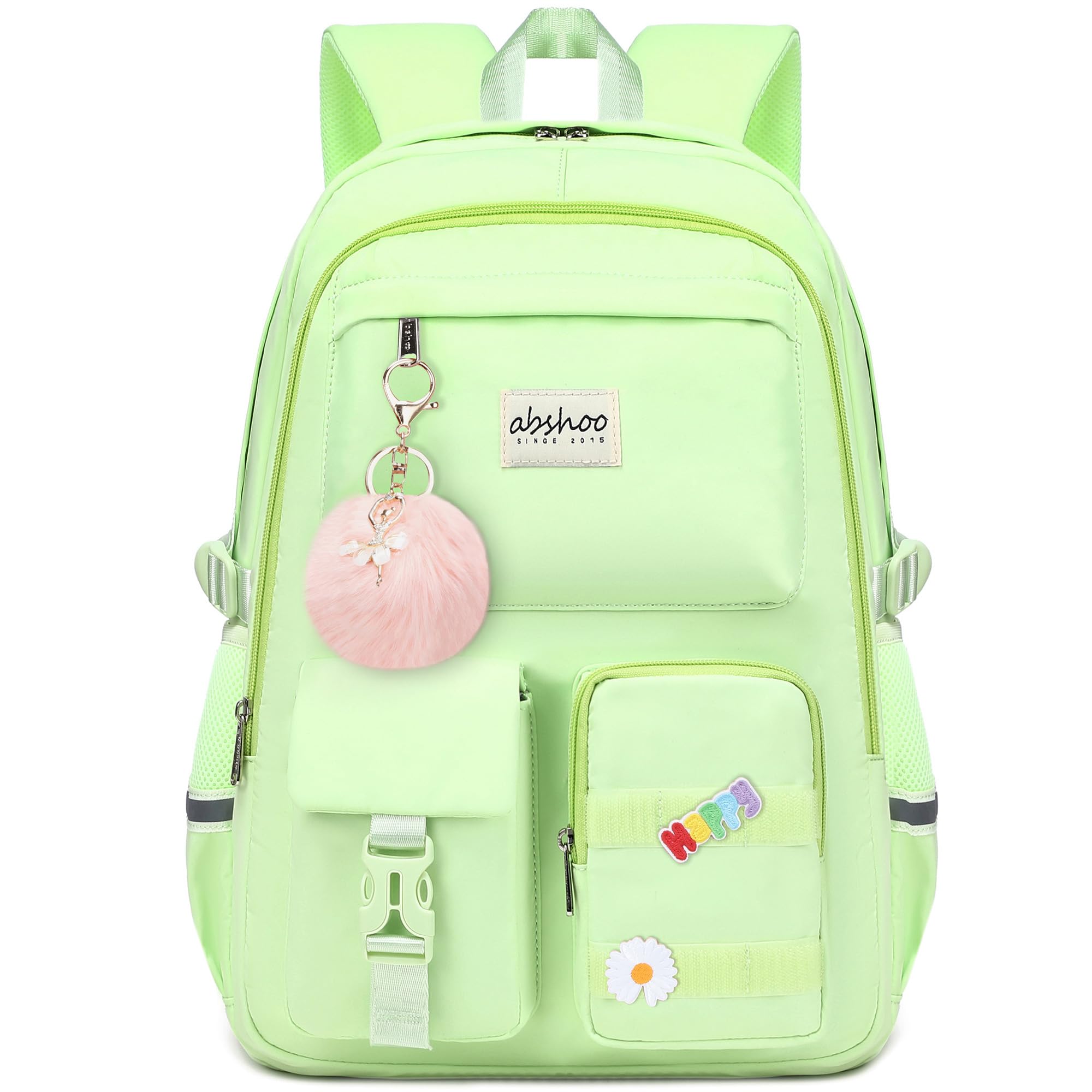 abshoo Big Student Laptop Backpack For College Women Middle High School Teen Girls Bookbag Travel Daypack (Black) | For College