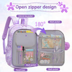 Lovely Girls Backpack School Bag for Students Kids Book Bag with Multiple Pockets Splash-proof Children's Backpack（17inch Pink）