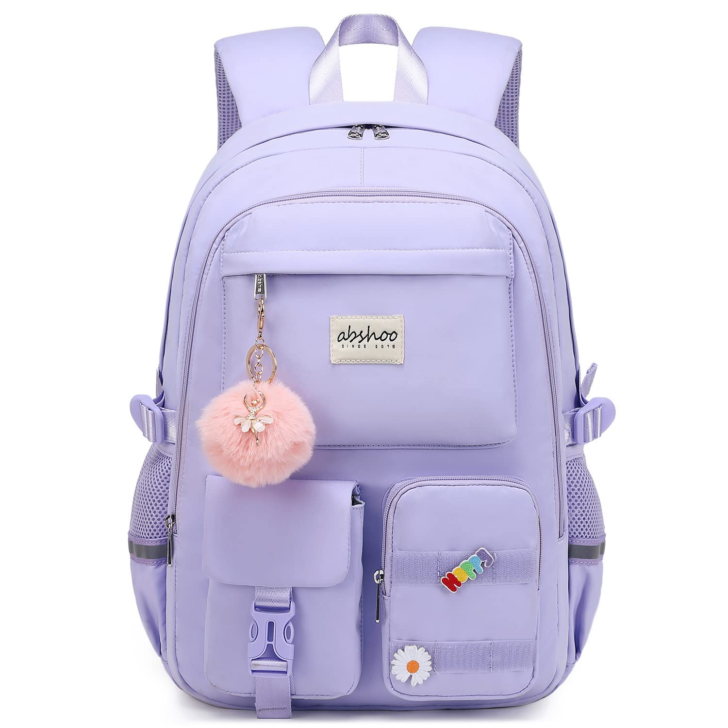 abshoo Big Student Laptop Backpack For College Women Middle High School Teen Girls Bookbag Travel Daypack (Black) | For College