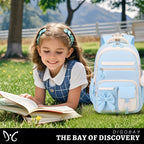 DIGOBAY Backpack for Girls, 3PCS Girls Backpack for School with Lunch Bag Pencil Case, Cute Kids Teens Bookbag for Kindergarten Elementary Preschool Middle School (Pink)