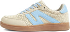 LUCKY STEP Women Classic Retro Gum Sole Fashion Sneakers Casual Tennis Skate Shoe Genuine Leather Walking Footwear Anti Slip Trainers