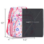 mibasies Kids Backpack for Girls: Girls Backpack 5-8 - Kindergarten Elementary School Bookbag for Girl - Flower Pink