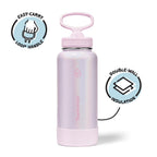 ThermoFlask Insulated Water Bottle with Straw Lid (24 oz, Purple Sunset) - Leakproof, Stainless Steel Water Bottle for Cold & Hot Drinks, Travel & Daily Hydration