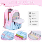 DIGOBAY Backpack for Girls, 3PCS Girls Backpack for School with Lunch Bag Pencil Case, Cute Kids Teens Bookbag for Kindergarten Elementary Preschool Middle School (Pink)