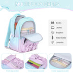 DIGOBAY Backpack for Girls, 3PCS Girls Backpack for School with Lunch Bag Pencil Case, Cute Kids Teens Bookbag for Kindergarten Elementary Preschool Middle School (Pink)