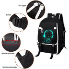 Asge Large Nylon Backpacks for Boys & Girls, Waterproof Satchel with Print, School Bags for 8-16 Years