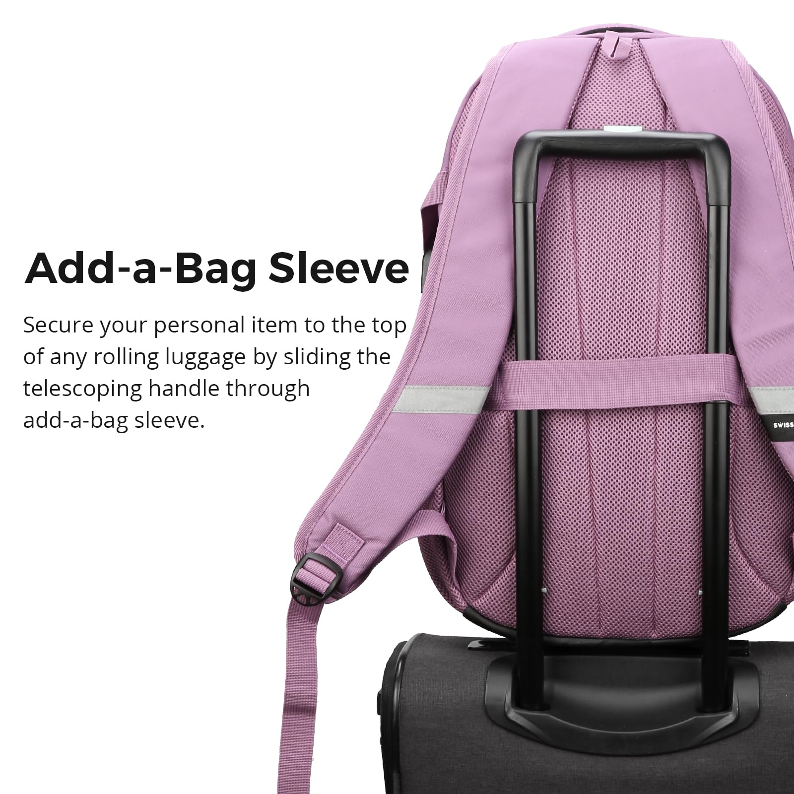 Swissdigital Design Laptop Backpack with USB Charging Port, Travel Backpack Fits 15.6 inches Computer, 31L College School Backpack for Men, Black | SD803-01