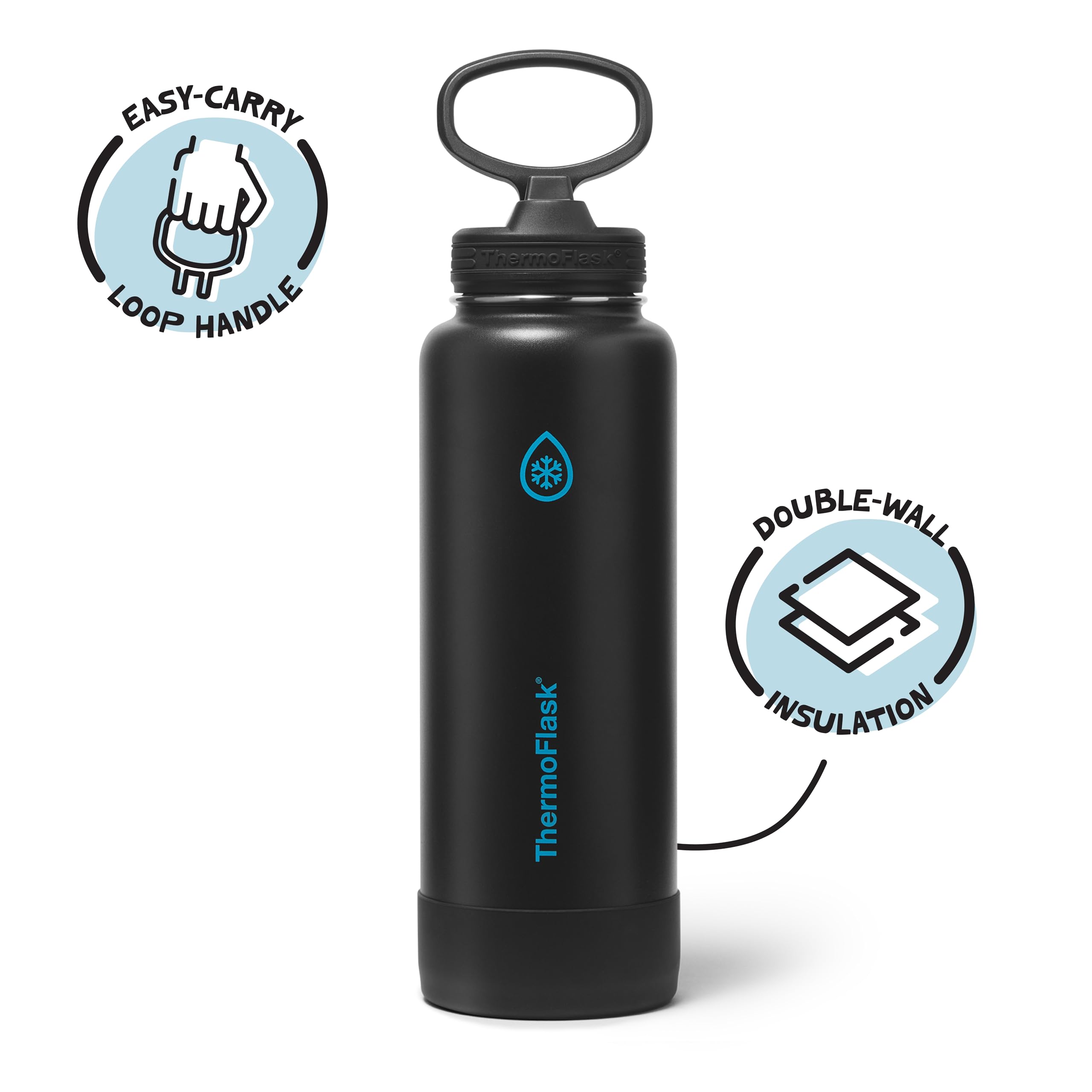 ThermoFlask Insulated Water Bottle with Straw Lid (24 oz, Purple Sunset) - Leakproof, Stainless Steel Water Bottle for Cold & Hot Drinks, Travel & Daily Hydration