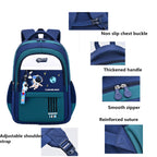 ZHANAO Boys Backpack Astronaut Sports Kids Backpack Space Schoolbag for Girls&Boys Elementary Student Bookbag