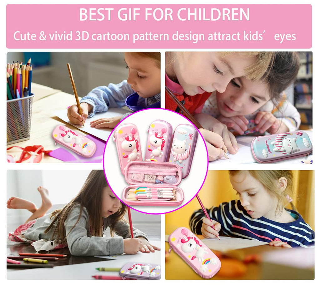 Pencil Case for Boys 3D EVA Cartoon Storage Pouch Pen Holder for School Kids Large-Capacity Storage Box Children's Student Gift Stationery Box