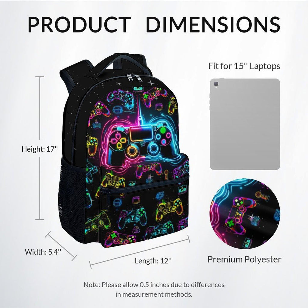Boys Back Pack for Kids School Backpack with Airplane Print, 17 Inch Toddlers Bookbag with Padded Shoulder Straps, Lightweight Book Bag for Back to School Gifts
