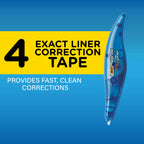 BIC Wite-Out EZ Correct Correction Tape, School Supplies for Students and Teachers, Applies Dry, No Dry Time, Tear Resistant, 4-Count Pack in White