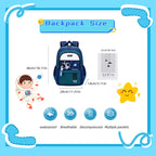 ZHANAO Boys Backpack Astronaut Sports Kids Backpack Space Schoolbag for Girls&Boys Elementary Student Bookbag