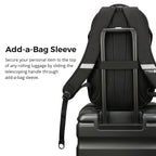 Swissdigital Design Laptop Backpack with USB Charging Port, Travel Backpack Fits 15.6 inches Computer, 31L College School Backpack for Men, Black | SD803-01