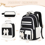 DIGOBAY Backpack for Girls, 3PCS Girls Backpack for School with Lunch Bag Pencil Case, Cute Kids Teens Bookbag for Kindergarten Elementary Preschool Middle School (Pink)