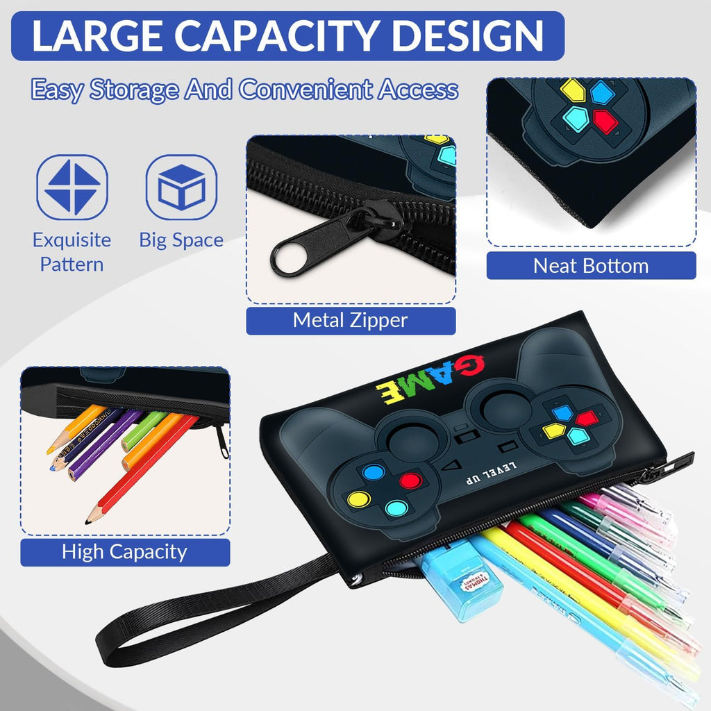 School Backpack for Boys - Gamer Boys Backpack for Kids Children Teens Elementary Middle School - 17″ Video Game Bookbag Travel Back Pack for Age 6-18