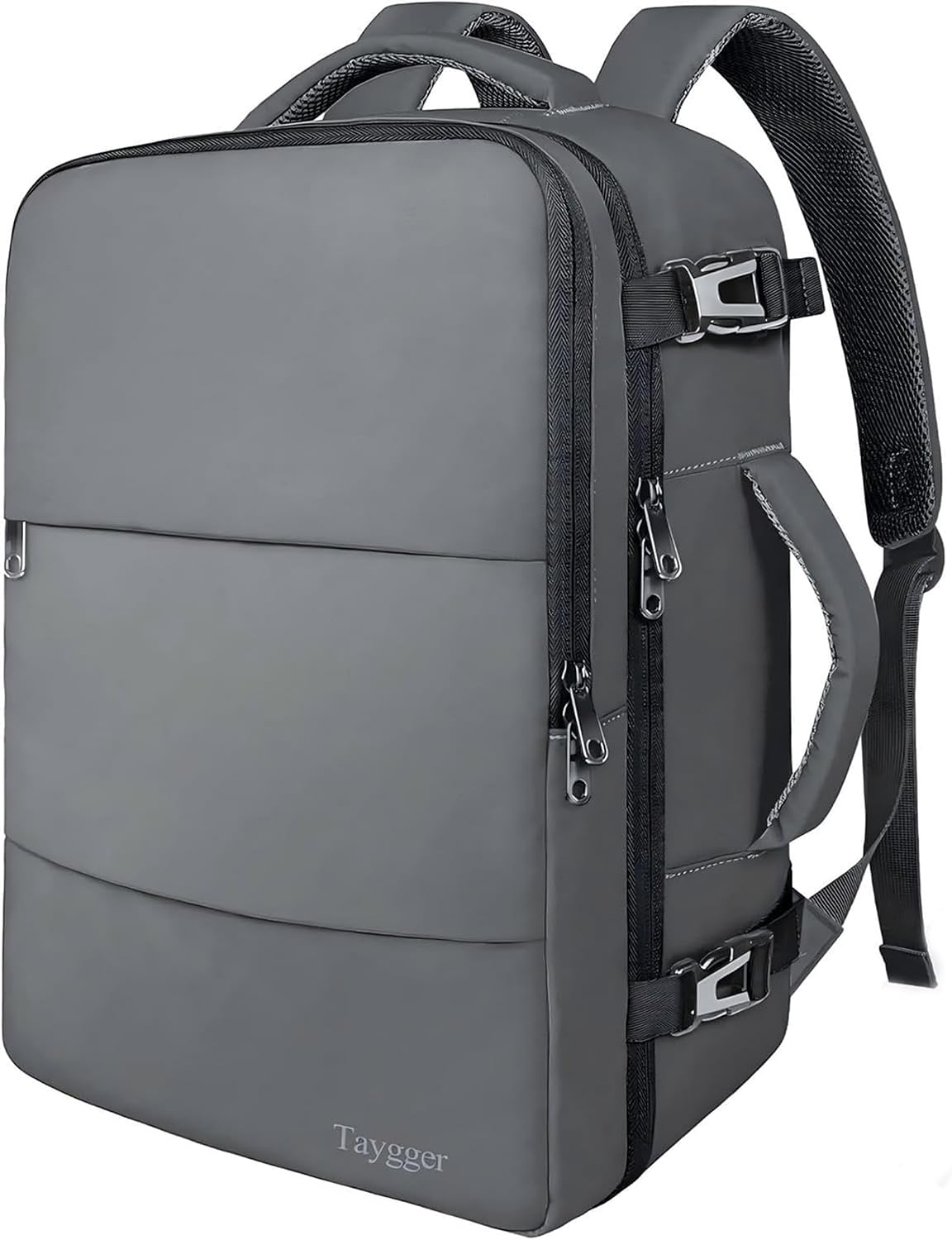 Taygeer Travel Laptop Backpack for Men Women, Airplane Approved Travel Backpack Suitcase with Water Bottle Pocket, Lightweight College 35l Luggage Bag 15.6inch Laptop Mochila Gifts for Business,Black