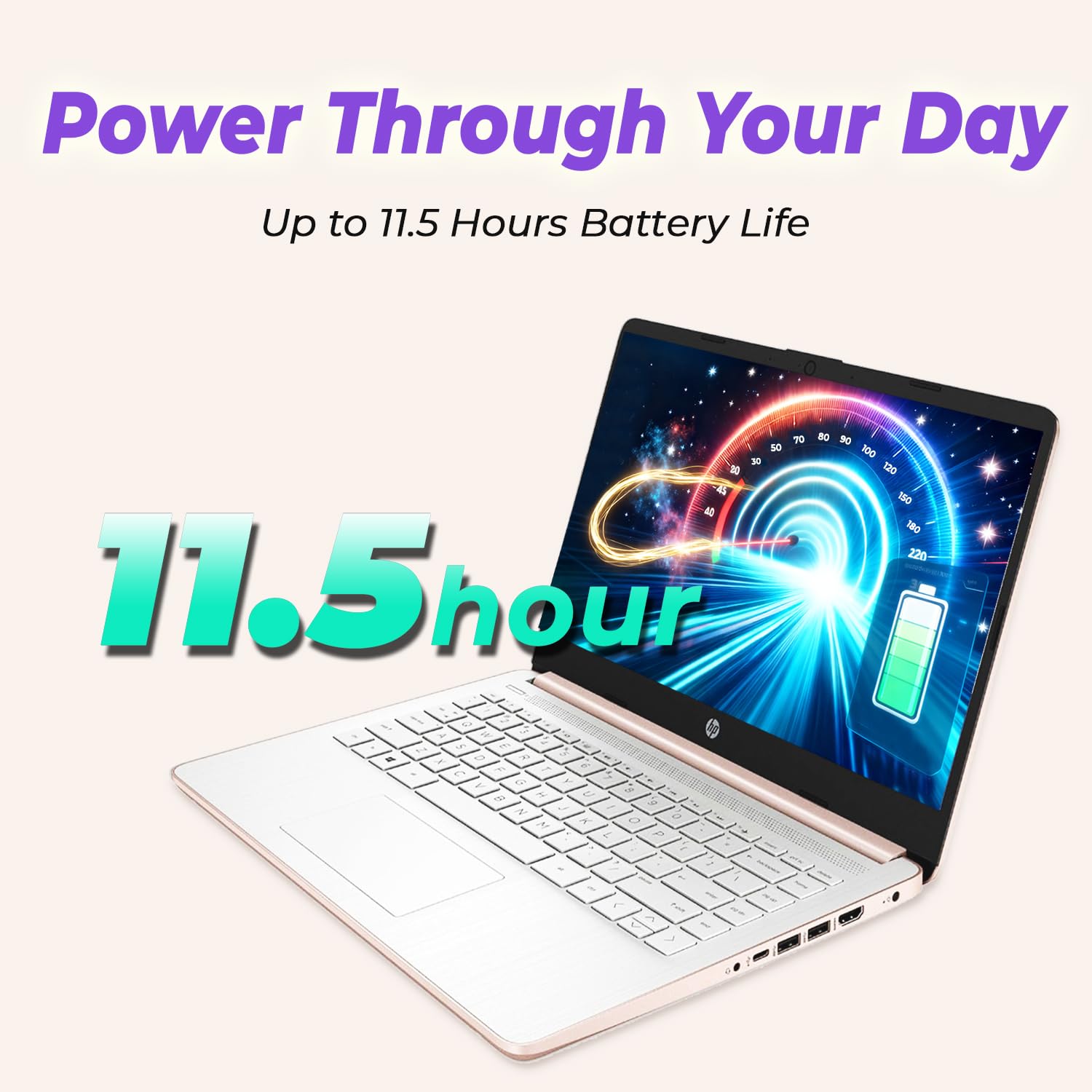 HP 14" Everyday Laptop • Copilot AI • Latest Intel 4-Core Processor • 4GB RAM • 64GB eMMC + 1TB Cloud Storage • 2026 Edition • Windows 11 • Microsoft 365 • Thin & Portable • Royal Blue
