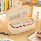 EASTHILL Big Capacity Pencil Case Large Pencil Pouch Stationery Pen Bag for Teen Girls-Green