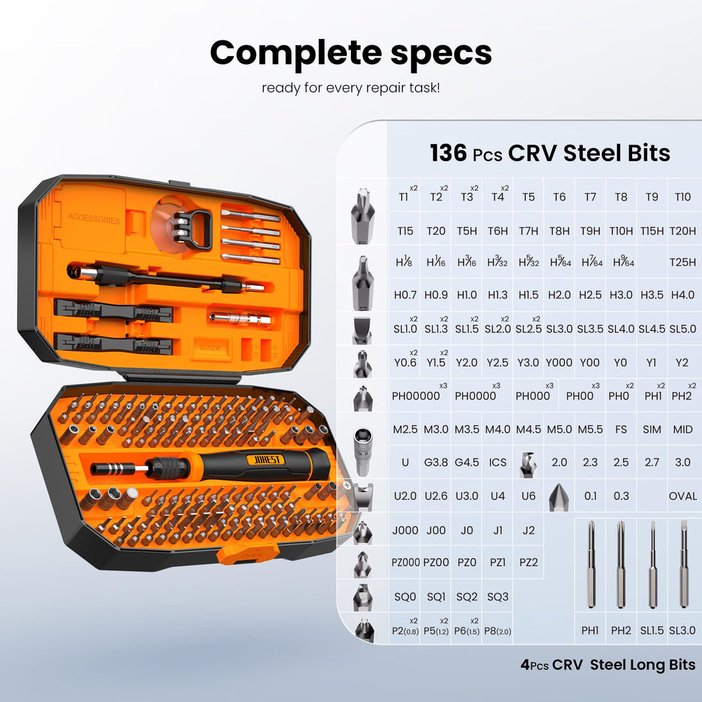 JOREST Small Precision Screwdriver Set with Torx Triwing Phillips, Mini Repair Tool Kit for Macbook, Computer, Laptop, PC, iPhone, PS5, Xbox, Switch, Glasses, Watch, Ring Doorbell, Electronics