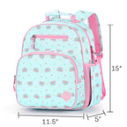 mibasies Kids Backpack for Girls: Girls Backpack 5-8 - Kindergarten Elementary School Bookbag for Girl - Flower Pink