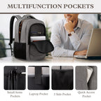 Travel Laptop Backpack 17 Inch, Sturdy Professional Travel Backpack for Men Women with LifetimeWarranty, Airline Approved Big Large Business Work College Computer Backpack, Black